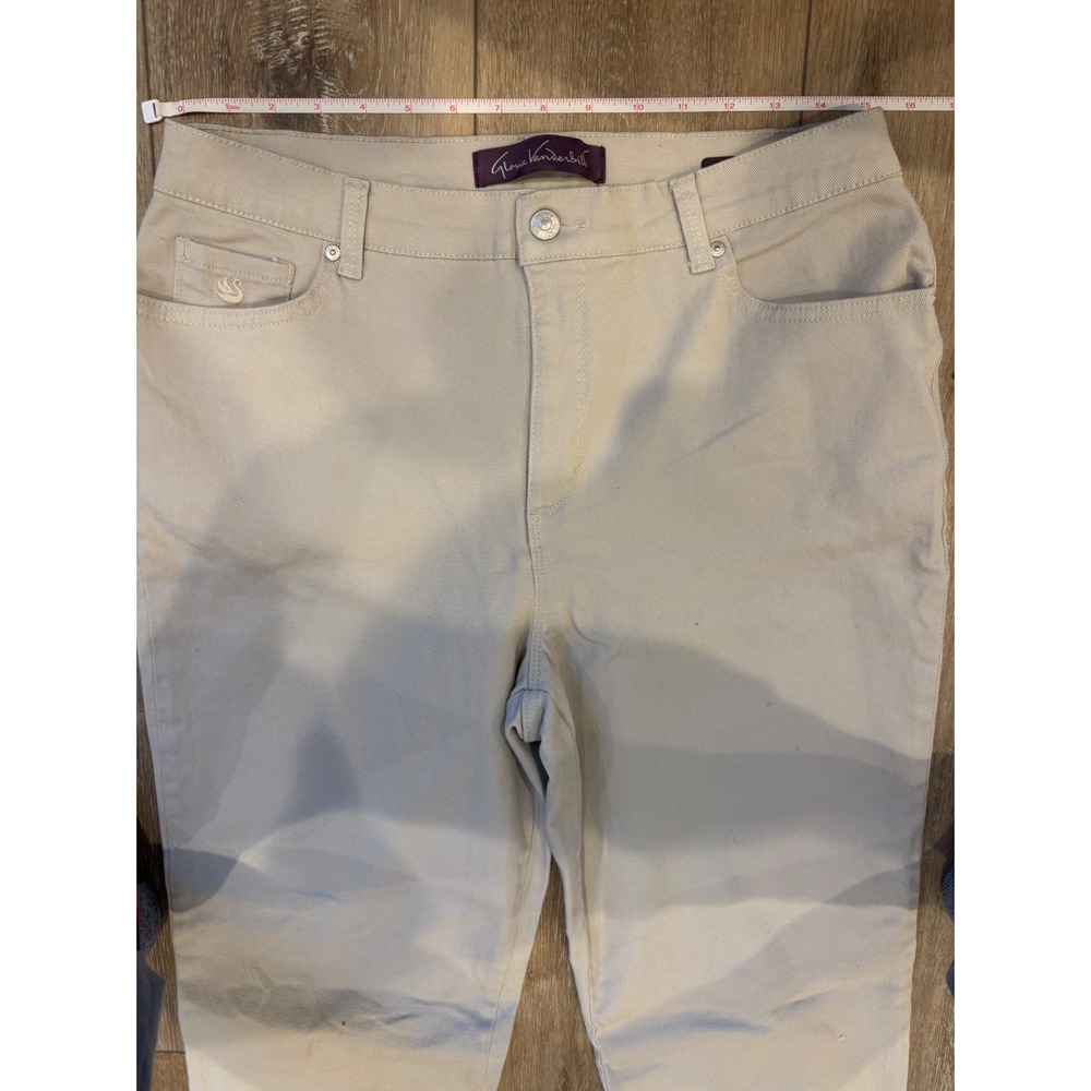 Gloria Vanderbilt Amanda Classic Fit Beige Pants Women's Size 12 - Picture 2 of 7